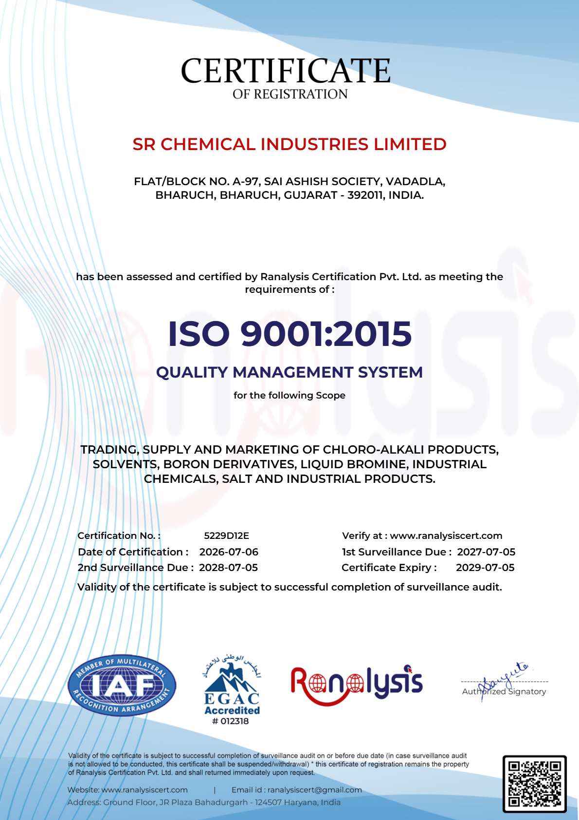 ISO Certificate